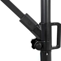 10ft Offset Hanging Market Patio Umbrella with Polyester Shade, 8 Steel Ribs, Easy Tilt Adjustment, 116" L x 116" W x 98.5" H, Orange(m-8)