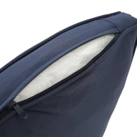 Round Outdoor Daybed with Retractable Canopy, Wicker Sofa Bed with Lift Coffee Table and Washable Cushions, 64" L x 64" W x 55" H, Navy Blue+Black(m-9)