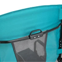 Camping Director's Chair with Side Table and Pocket, Steel Frame, Heavy Duty Oversized Portable Folding Chair, 25" L x 27.5" W x 43.5" H, Blue(m-6)