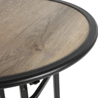 3-Piece Outdoor Bar Set with Ecoating Technology, Innovative Sling Fabric, Patio Bar Table and Swivel Chairs with DPC Wood-Like Top, Gray(m-5)