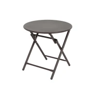 3-Piece Patio Set with 2 Chairs and 1 Table, Outdoor Dining Set with Breathable Textilene Fabric Chairs, Folding Steel Table, Brown(m-8)