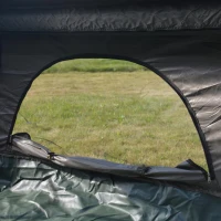 Inflatable Camping Tent with Stove Jack, Easy Setup, Waterproof and Windproof Glamping Tent for 4-6 Persons, 118" L x 82.5" W x 79" H, Army Green(m-9)