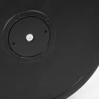 Round Patio Umbrella Base with High-Density Polyethylene Plastic, Fits Various Umbrellas with Adjustable Knobs, 21.5" L x 21.5" W x 12.5" H, Black(m-4)