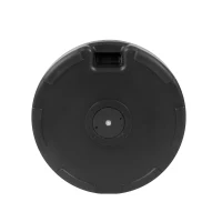 Round Patio Umbrella Base with High-Density Polyethylene Plastic, Fits Various Umbrellas with Adjustable Knobs, 21.5" L x 21.5" W x 12.5" H, Black(m-1)