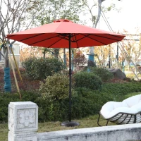 14.8 ft Double-Sided Outdoor Patio Umbrella with Steel Frame, Large Rectangular with Convenient Crank System, 178.5" L x 105'' W x 100.5" H, Orange(m-6)
