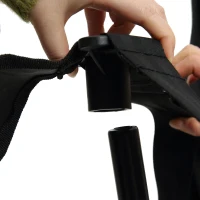 2-Piece Set Hammock Camping Chair with Adjustable Back and Pillow, Carry Bag, Aluminum Alloy Recliner with Cup Holder for Outdoor Travel, 35" L x 38" W x 42" H, Black(m-5)