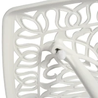 3-Piece Bistro Set with Cushions, Includes 2 Chairs and 1 Round Table, Rustproof Cast Aluminum Patio Furniture for Garden, Patio, Balcony, White(m-6)