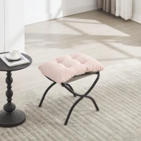 Ergonomic Lazy Chair with Ottoman, Armrests and Side Pocket, Lounge Accent Chair with Steel Frame, 31.5" L x 25" W x 37.5" H, Pink(m-11)