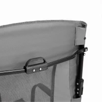 Camping Director's Chair with Side Table and Pocket, Steel Frame, Heavy Duty Oversized Portable Folding Chair, 25" L x 27.5" W x 43.5" H, Gray(m-8)