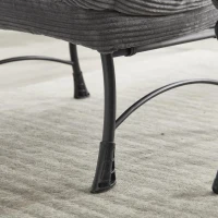 Ergonomic Lounge Accent Chair with Ottoman, Armrests and Side Pocket, Modern Lazy Chair with Steel Frame, 31.5" L x 25" W x 37.5" H, Gray(m-11)