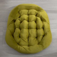 Outdoor Rattan Rocking Chair with Padded Cushion, Oversized Recliner Rocker for Porch, Patio, Living Room, Garden, 44" L x 37" W x 31.5" H, Olive(m-14)