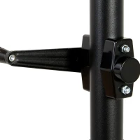 9ft Outdoor Patio Umbrella with Push Button Tilt and Crank, 6 Sturdy Steel Ribs, Base Not Included, 104" L x 104" W x 98.5" H, Dark Green(m-8)