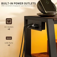 HOMCOM TV Stand with Mount and Power Outlet, Swivel TV Stand Mount with LED Lights for 32-70 Inch TVs for Living Room, Bedroom(m-6)