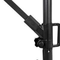 10ft Offset Hanging Market Patio Umbrella with Easy Tilt Adjustment, Polyester Shade, 8 Steel Ribs, 116" L x 116" W x 98.5" H, Dark Blue(m-7)