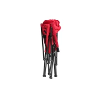 High Back Heavy Duty Lawn Chair with Cup Holder, Portable Collapsible Chair, Supports 250 lbs, Steel Frame, 22.5" L x 25.5" W x 41" H, Red(m-11)