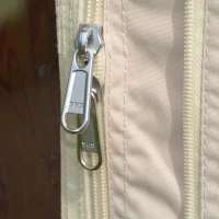 Inflatable Camping Tent with Canopy, Hand Pump, Waterproof and Windproof Air Glamping Tent for 7-8 People, 157.5" L x 118" W x 94.5" H, Beige(m-10)