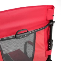 Camping Directors Chair with Side Table and Pocket, Steel Frame, Heavy Duty Oversized Portable Folding Chair, 25" L x 27.5" W x 43.5" H, Red(m-6)