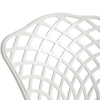 3-Piece Bistro Set with Cushions, Includes 2 Chairs and 1 Round Table, Rustproof Cast Aluminum Patio Furniture for Garden, Patio, Balcony, White(m-4)