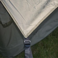 Inflatable Camping Tent with Stove Jack, Easy Setup, Waterproof and Windproof Glamping Tent for 4-6 Persons, 118" L x 82.5" W x 79" H, Army Green(m-11)