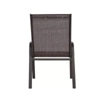 4-Piece Patio Chairs Set with Breathable Textilene Fabric, Armrests and Backrest, Camping Chairs for Garden, Pool, 24.5" L x 24.5" W x 38" H, Brown(m-10)