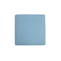 3-Piece Outdoor Rocking Rattan Chair Set with Steel Frame, Includes Table and Cushions, 29" L x 25.5" W x 31" H, Blue(m-11)