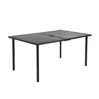 7-Piece Patio Dining Set with Swivel Rocker Chairs, Cushioned Seats, Steel Table Top with Umbrella Hole, Outdoor Wicker Furniture, Brown+Gray(m-9)