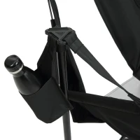 Hammock Camping Chair with Cup Holder and Carry Bag, Folding Portable Rocking Chair with Adjustable Back, 38" L x 35" W x 45" H, Black(m-6)