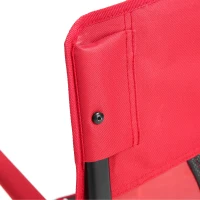 Outdoor Freestyle Rocker Camping Chair with Armrests and Backrest, Drink Holder, Portable Folding Rocking Chair, 24.5" L x 26" W x 37" H, Red(m-6)