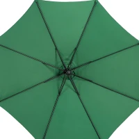10ft Offset Hanging Market Patio Umbrella with Easy Tilt Adjustment, Polyester Shade, 8 Steel Ribs, 116" L x 116" W x 98.5" H, Dark Green(m-5)