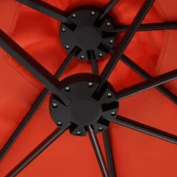 14.8 ft Double-Sided Outdoor Patio Umbrella with Steel Frame, Large Rectangular with Convenient Crank System, 178.5" L x 105'' W x 100.5" H, Orange(m-9)