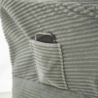 Modern Lounge Accent Chair with Armrests, Side Pocket, Steel Frame, Ergonomic Lazy Chair with Ottoman, 31.5" L x 25" W x 37.5" H, Light Green(m-8)