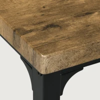 HOMCOM Dining Table Set for 2, 3 Piece Kitchen Table and Chairs with Metal Legs for Small Spaces, Rustic Brown(m-9)