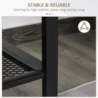 HOMCOM Industrial TV Stand, TV Console Table for TV up to 45'' Flat Screen, Entertainment Center for Living Room, Bedroom, Rustic Brown(m-6)