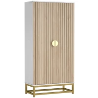 HOMCOM 47" Kitchen Pantry Cabinet, Freestanding Kitchen Storage Cabinet with 12 Door Shelves and Adjustable Shelves, White(m-2)