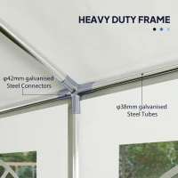 Outsunny 16.5' x 33' Large Party Tent, Heavy Duty Outdoor Canopy Tent with Removable Sidewalls, 10 Windows, White(m-4)