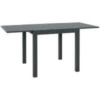 Outsunny Expandable Patio Table, Outdoor Dining Table for 4-6 with Aluminum Frame for Garden, Lawn, Balcony Terrace, Gray(m-11)