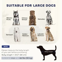 PawHut Washable Dog Sofa for Large Dogs, Elevated Pet Couch with Anti-slip Foot Pads, Dark Grey(m-4)