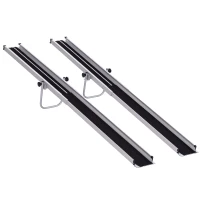 HOMCOM Telescopic Wheelchair Ramp, 8ft, 600 lbs, Aluminium Threshold Ramp, 2 Pack, for Home Steps, Mobility Scooters, Stairs(m-11)