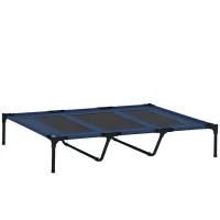 PawHut 48" X 36" X 9" Elevated Pet Bed with Carrying Bag, Dark Blue(m-11)