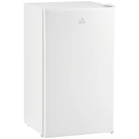 HOMCOM Compact Refrigerator, Mini Fridge with Freezer, Adjustable Shelf, Mechanical Thermostat and Reversible Door, White(m-11)