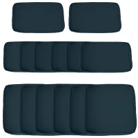 Outsunny Outdoor Patio Rattan Sofa Set Cushion Polyester Cover Replacement- No Cushion Included(m-2)