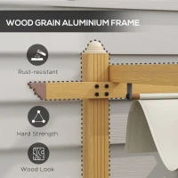 Outsunny 10' x 13' Retractable Pergola Canopy, Aluminum Pergola Sun Shade Shelter for Garden, Patio, Backyard, Deck, Cream(m-7)