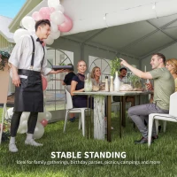 Outsunny 20'x20' Heavy Duty Large Party Tent & Carport with Removable Sidewalls, Windows, Portable Garage Canopy Tent, Sun Shade Shelter for Parties Wedding Outdoor Events, White(m-7)