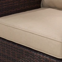 Outsunny 4 Patio Chair Cushions with Seat & Backrest, Fade Resistant Seat Replacement Cushion Set, Beige(m-9)