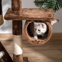 PawHut 94"-102" Huge Cat Tree Ceiling High Cat Condo Scratching Post Activity Center Multi-Level Play House(m-11)