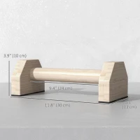 Soozier Push up Handles, Wooden Parallettes Bars with Non-Slip Base, Calisthenics Equipment for Home, Gym, Fitness, Exercise, Natural Wood(m-3)