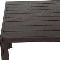 7-Piece Patio Dining Set with Rectangular Table, 6 Stackable Textilene Chairs, Weather-Resistant Steel Frame, Ideal for Family Meals, Parties, Brown(m-5)