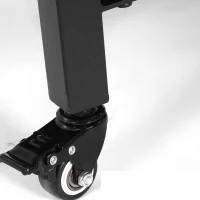 Outdoor Wicker Bar Cart with Plastic Wood Tabletop, 4 Wheels, Rolling Rattan Beverage Bar Counter Table, 35.5" L x 19.5" W x 35.5" H, Black(m-8)