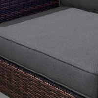 Outsunny 4 Patio Chair Cushions with Seat & Backrest, Fade Resistant Seat Replacement Cushion Set, Gray(m-9)