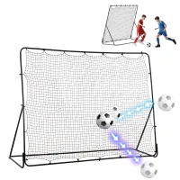 Soozier 8' x 6' Soccer Rebounder Net with 5 Adjustable Angles for Backyard Park Training Practice(m-11)